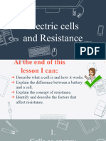 Electric Cells and Resistance
