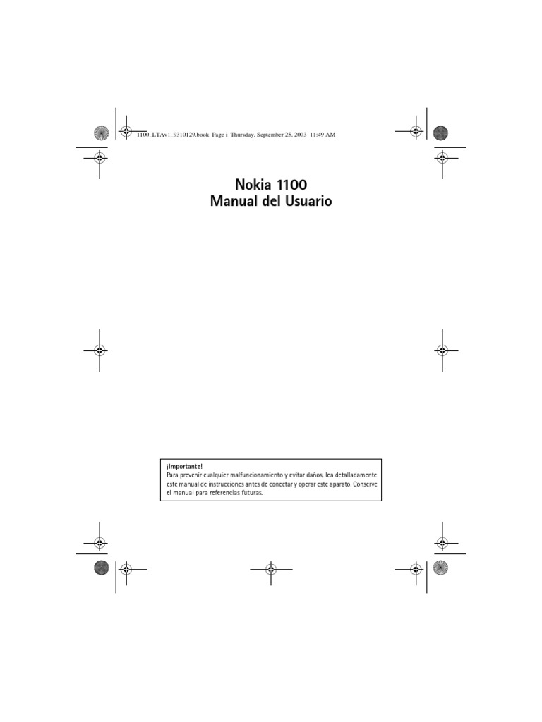 Manual Nokia 1100 | PDF | Módulo De Identidad Del Suscriptor.