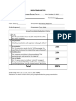 Group Evaluation Form 3