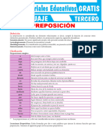 Clases de Preposiciones para Tercer Grado de Secundaria