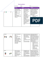 Planning Matrix