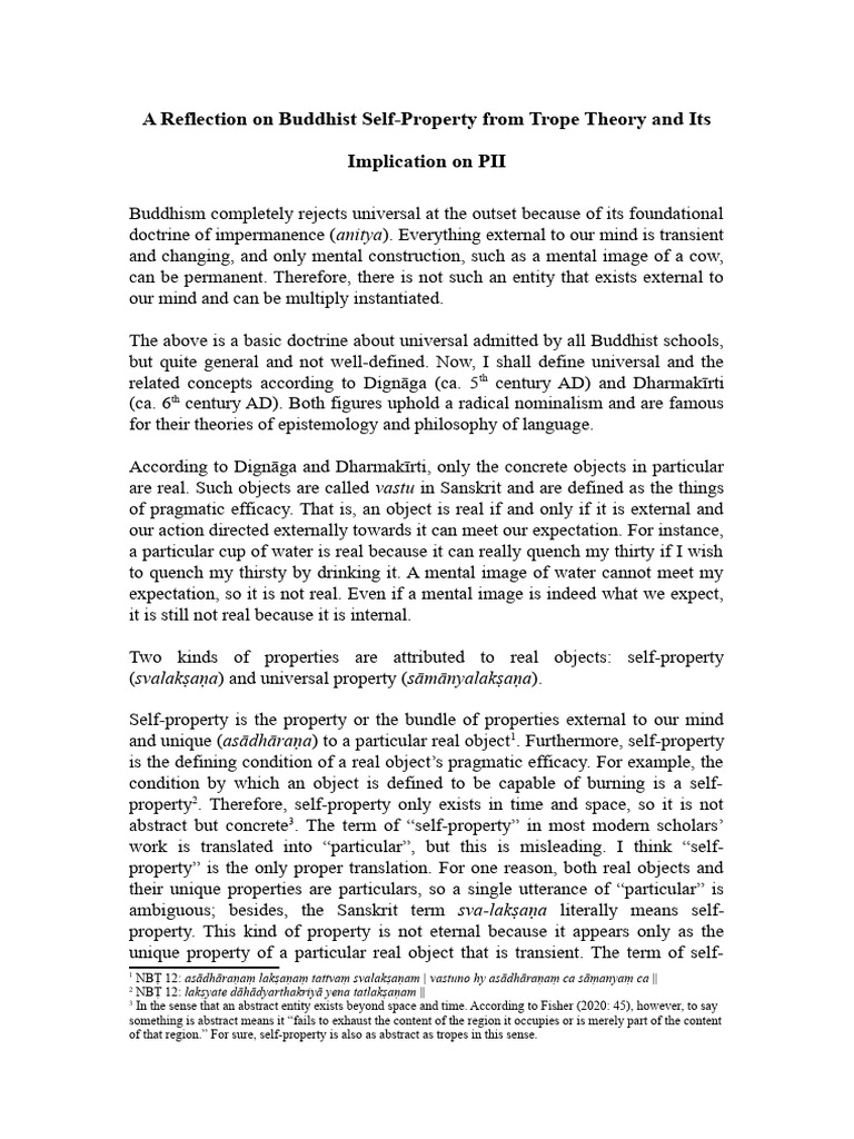 Curated visual reference: Buddhist Self Property And Tropes Explained Pdf Ontology Photo Inspiration