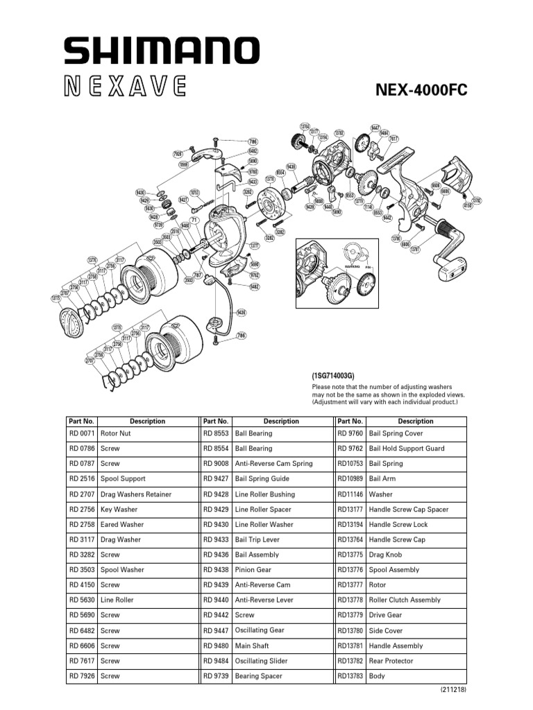 Shimano Nexave 4000FC | PDF | Screw | Tools