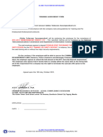 Training Agreement Form