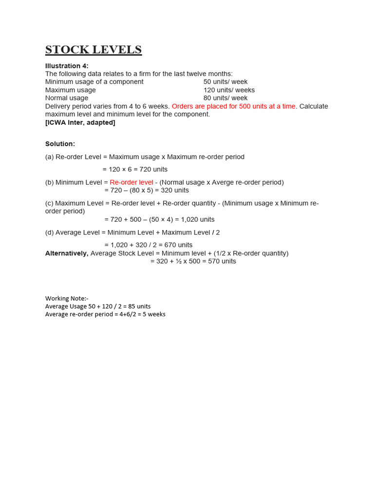 material-cost-stock-levels-pdf