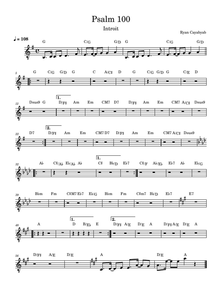 Psalm 100 pdf