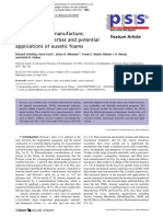 A Review of The Manufacture, Mechanical Properties and Potential Applications of Auxetic Foams