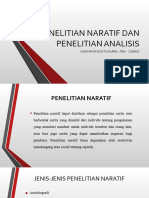 Penelitian Naratif Dan Penelitian Analisis