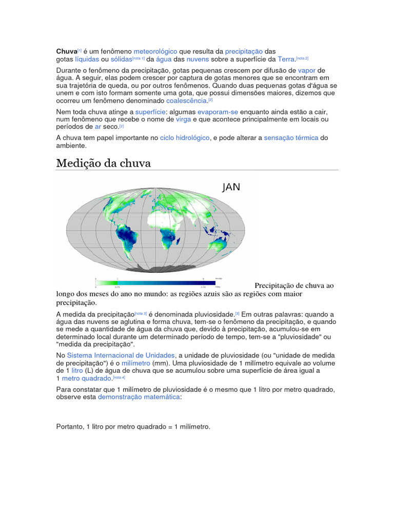 O que é Pluviosidade? | PDF