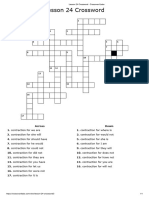 Contractions Crossword - Crossword Labs