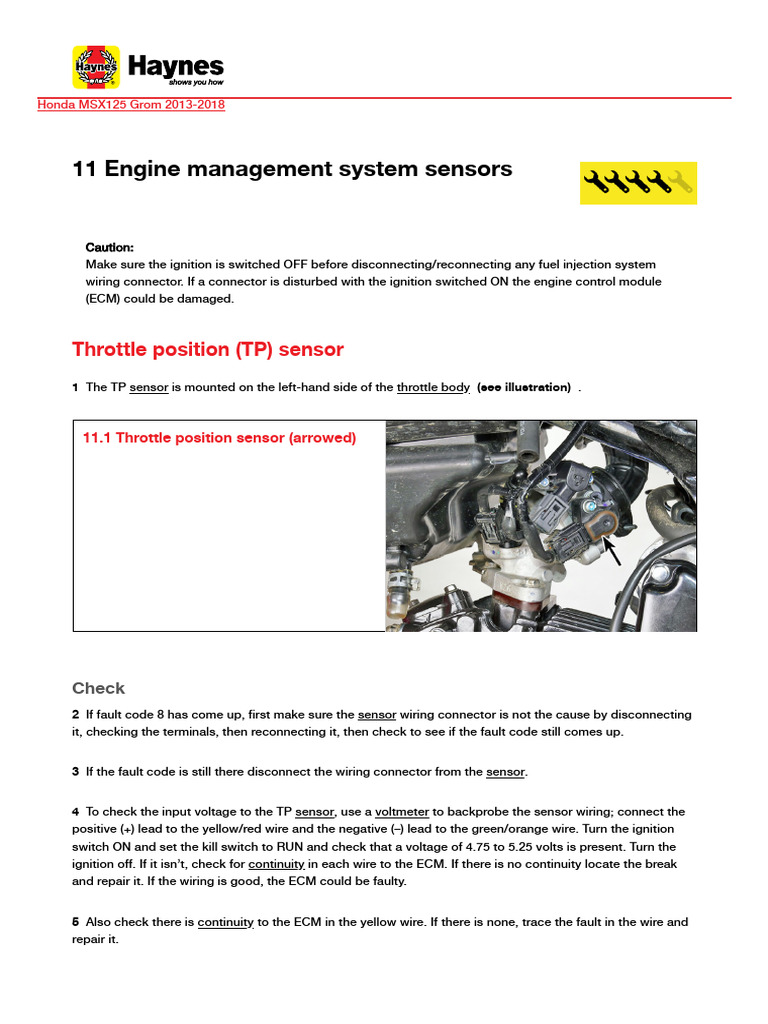 3 Engine Management System 11 Engine Management System Sensors | PDF ...