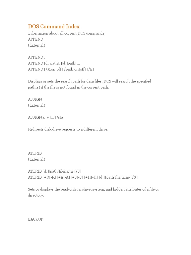 Dos CMD | PDF | Dos | Command Line Interface