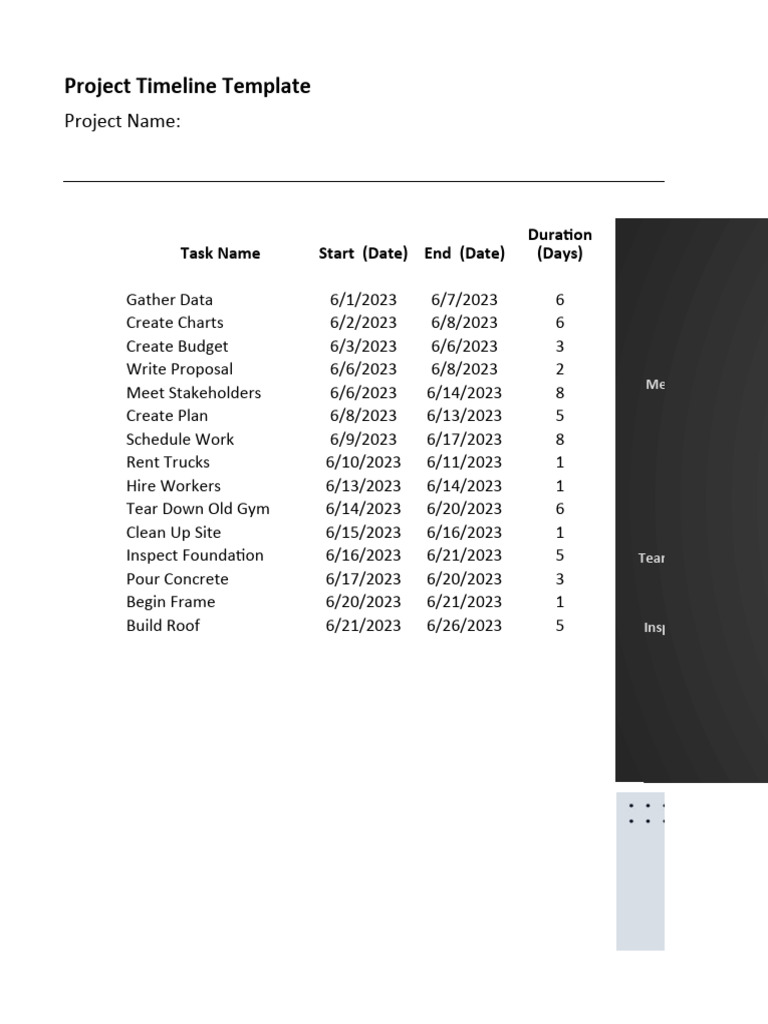 Free Project Timeline Template Excel ProjectManager WLNK PDF