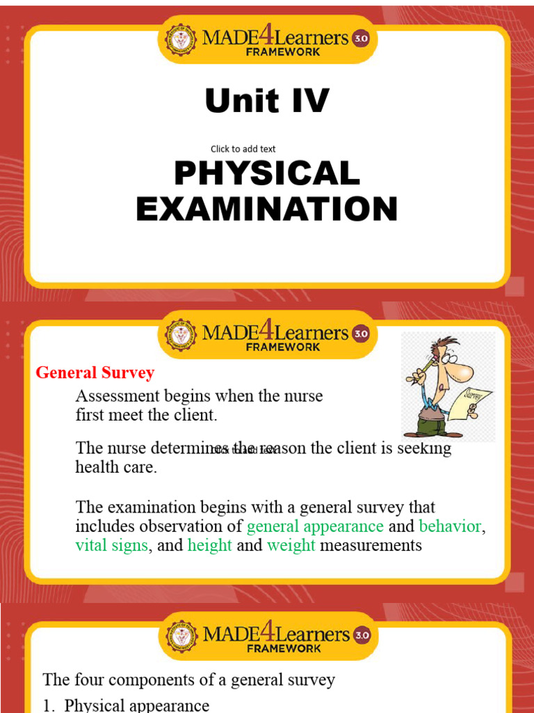 General Survey and Skin Examination Guide | PDF | Nail (Anatomy ...
