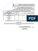 Project Compliance Checklist Form