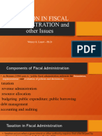 Taxation in Fiscal Ad and Other Issues
