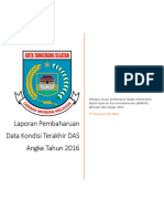 Laporan Pembaharuan Data Kondisi Terakhir DAS Angke Tahun 2016