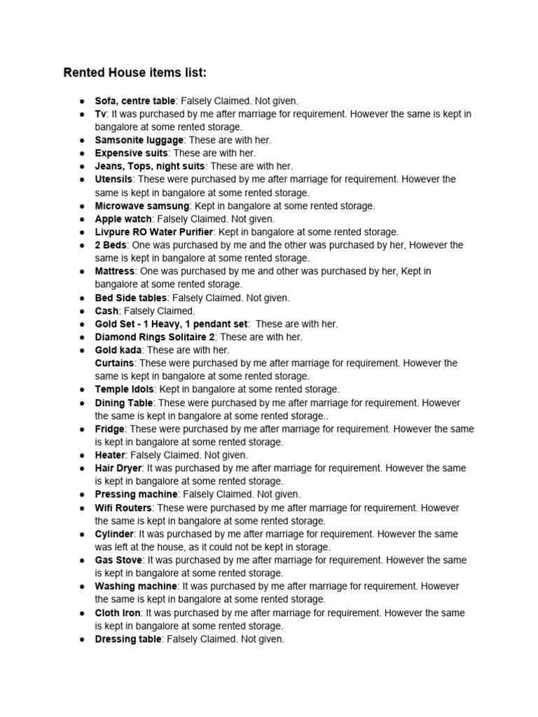 Rented List