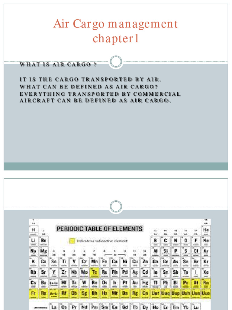 Air Cargo Management Power Point 1 PDF Cargo Warehouse