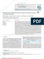 Reciclaje de Residuos de Plástico HDPE y PP en La Preparación de Ladrillos Plásticos y Sus Propiedades Mecánicas - 1 - 3