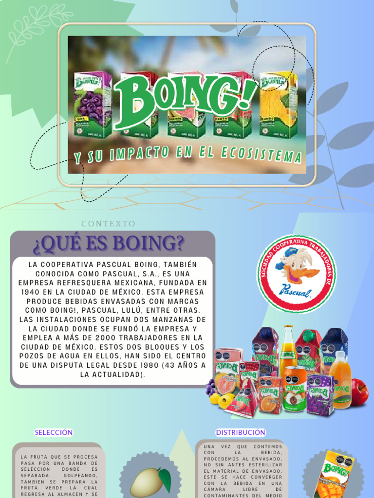 Historia y productos de Boing | PDF | Cartón | Comida y bebida
