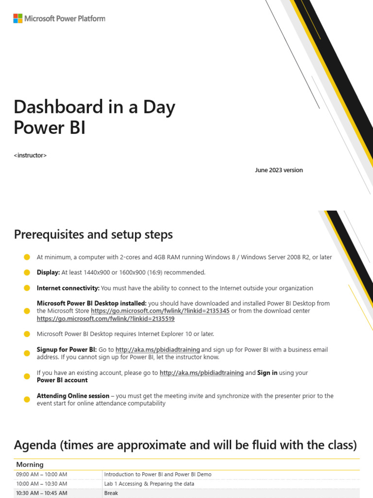 microsoft dashboard in a day free