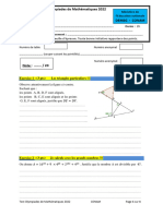 Test Olympiades Maths - 2022 - Niveau 5e-4e Final