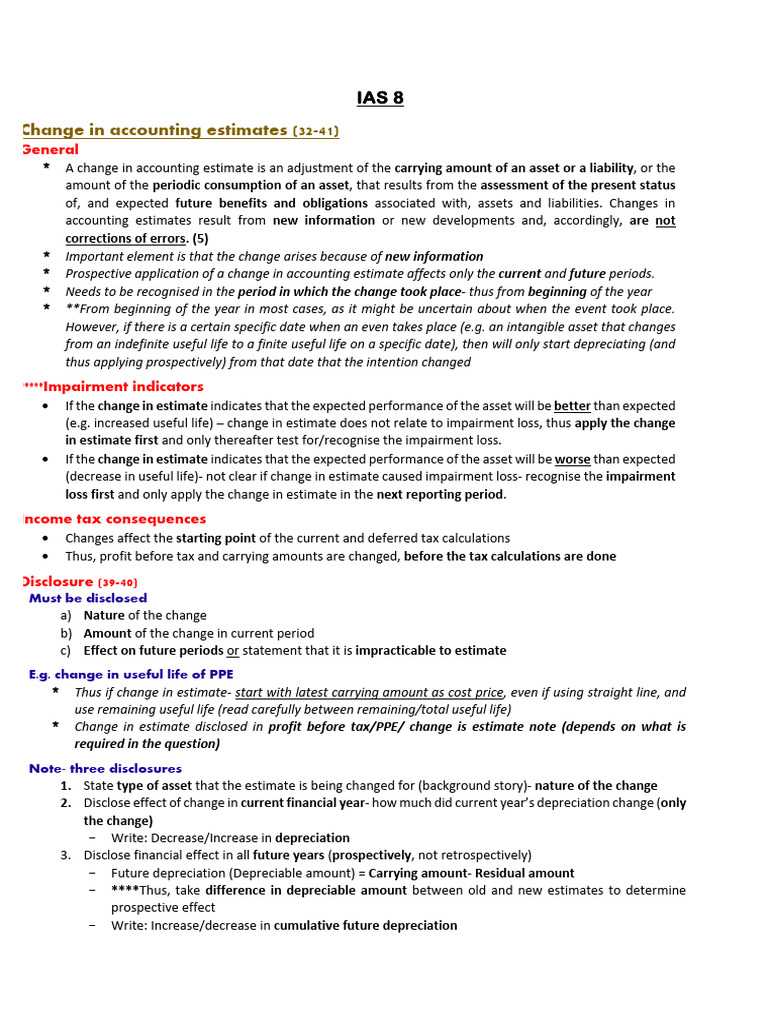 What Is The Ias 8 Summary
