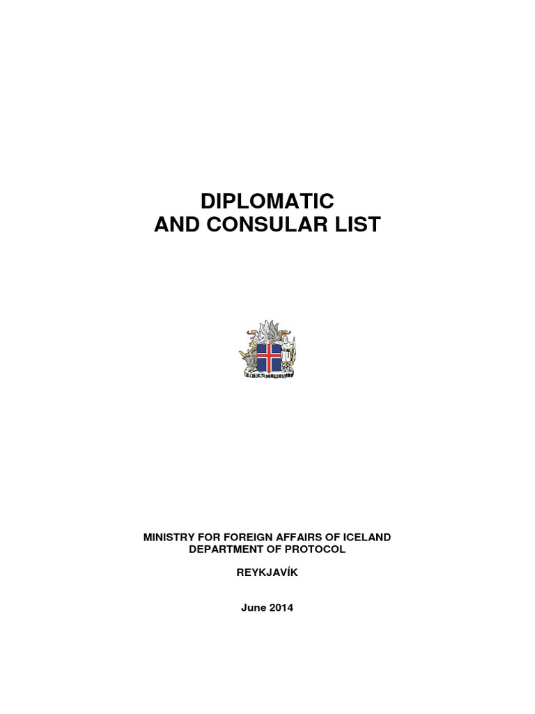 Iceland Diplomatic and Consular List | PDF | Diplomatic Rank ...