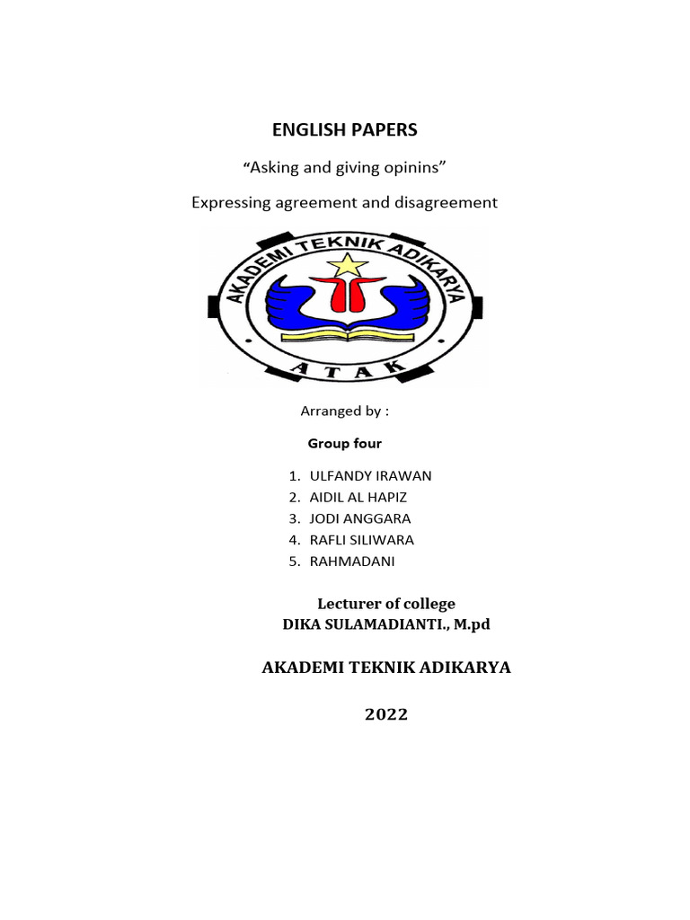 Asking and Giving Opinions Guide | PDF | Career & Growth | Language ...