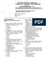 FORMAT SOAL PILIHAN GANDA & ESSAY PAT 2023 Kelas Xi