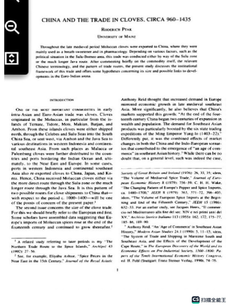 China and The+trade in Cloves | PDF