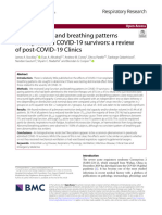 Lung Function and Breathing Patterns in Hospitalised COVID-19 Survivors: A Review of post-COVID-19 Clinics