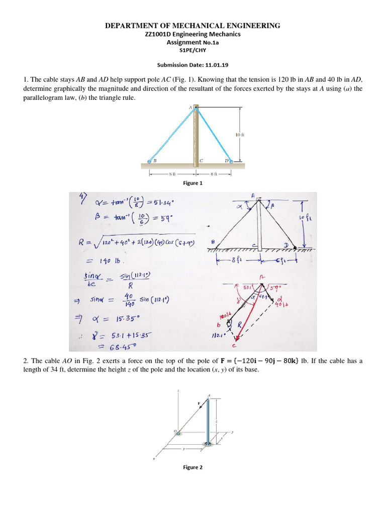 Engineering Mechanics Assignment Overview | PDF | Teaching Methods ...