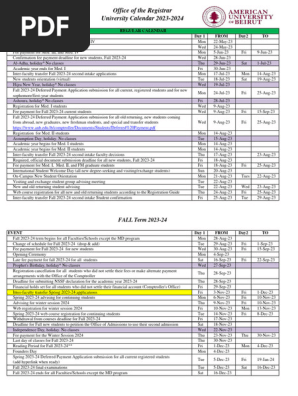 Calendar2023 24 | PDF