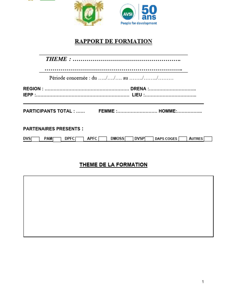Rapport de formation professionnelle | PDF | Affaires