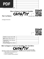 ChrisFix Maintain First Car Checklist | PDF
