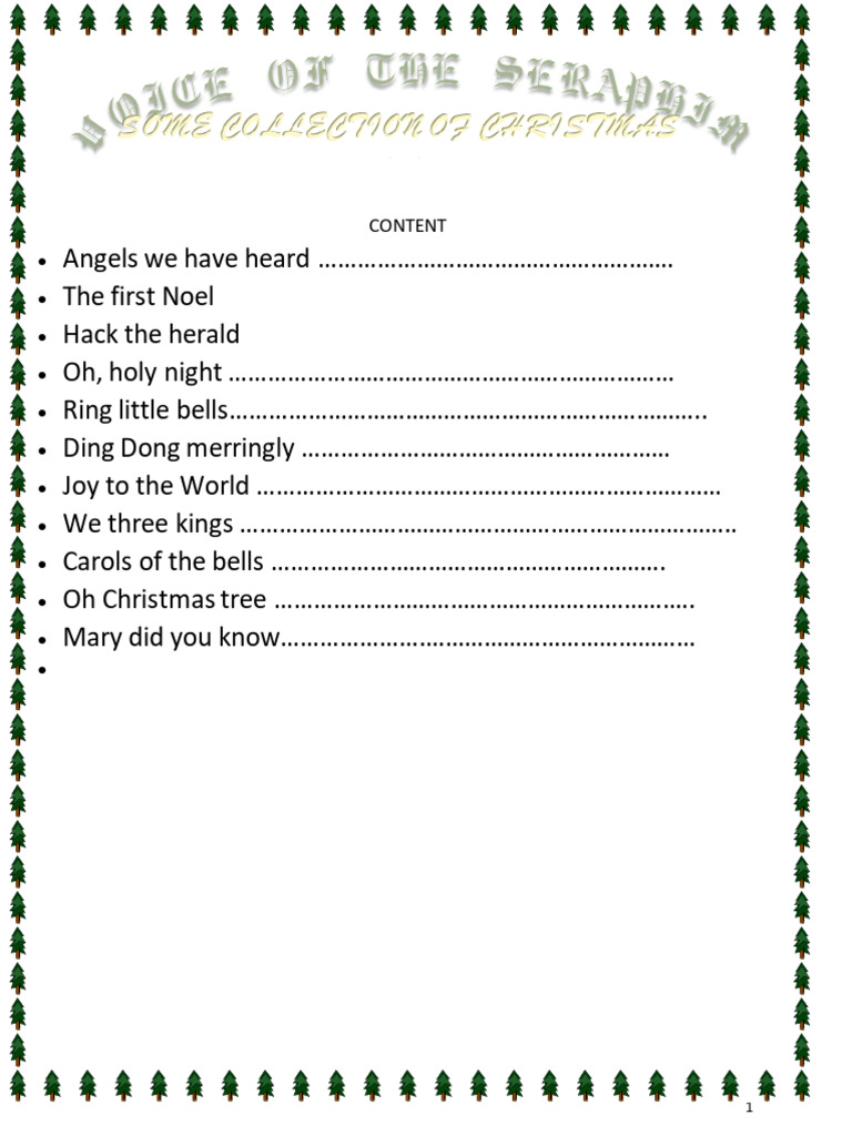 Christmas Songs | PDF | Joy To The World