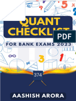 Quant Checklist 374 by Aashish Arora For Bank Exams 2023