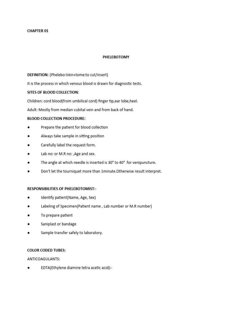 Phlebotomy PDF