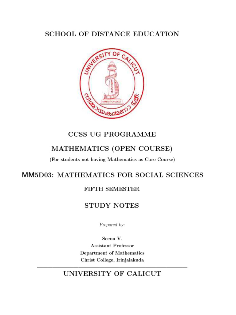 Mathematics for social sciences download free pdf cartesian