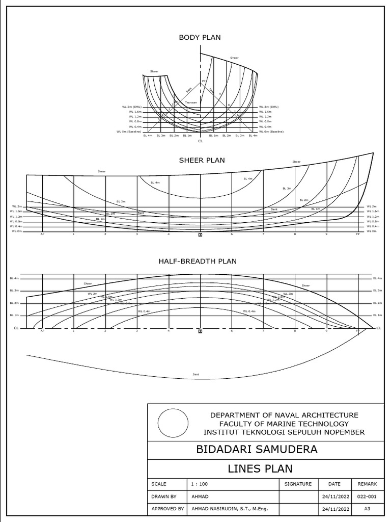 Bulk Carrier Lines Plan Drawing | PDF