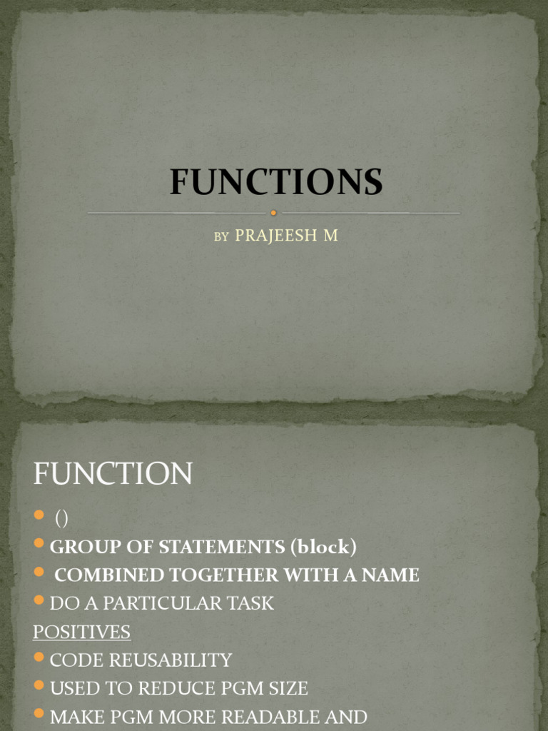 Functions | PDF