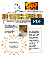 Parent Conference Night October 18