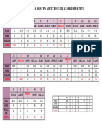 Jadwal Kerja Asisten Apoteker Bulan Oktober 2023