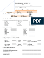 Grammar A - Lesson 10