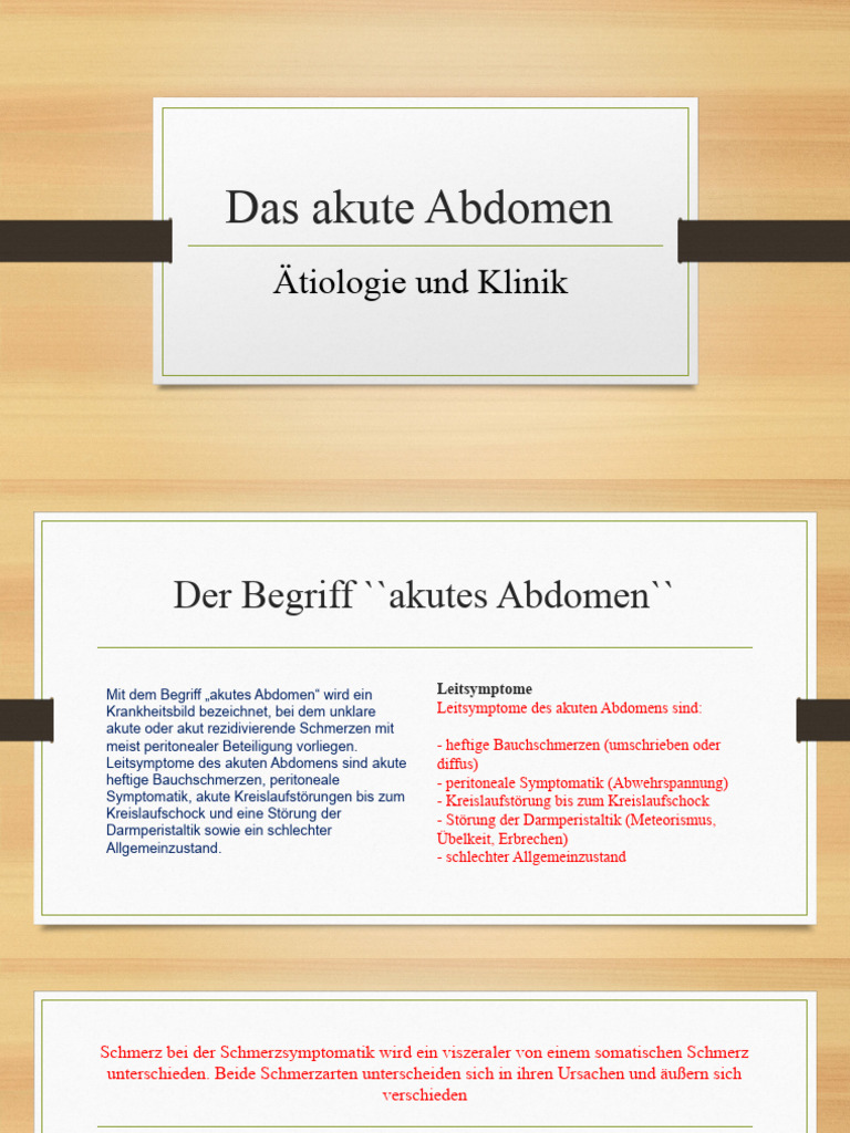 Das Akute Abdomen (I) | PDF