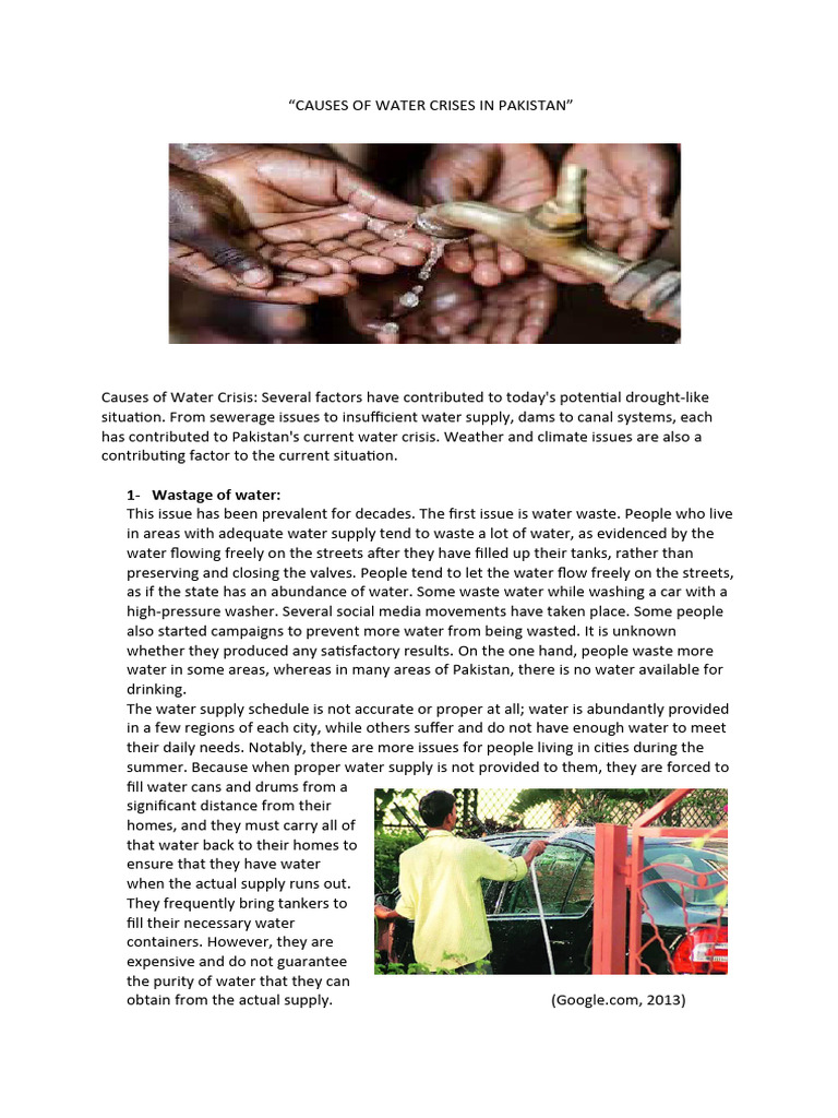 Causes of Pakistan's Water Crisis | PDF | Water Scarcity | Climate Change