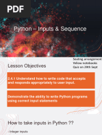 Presentation 4 - Inputs and Sequence