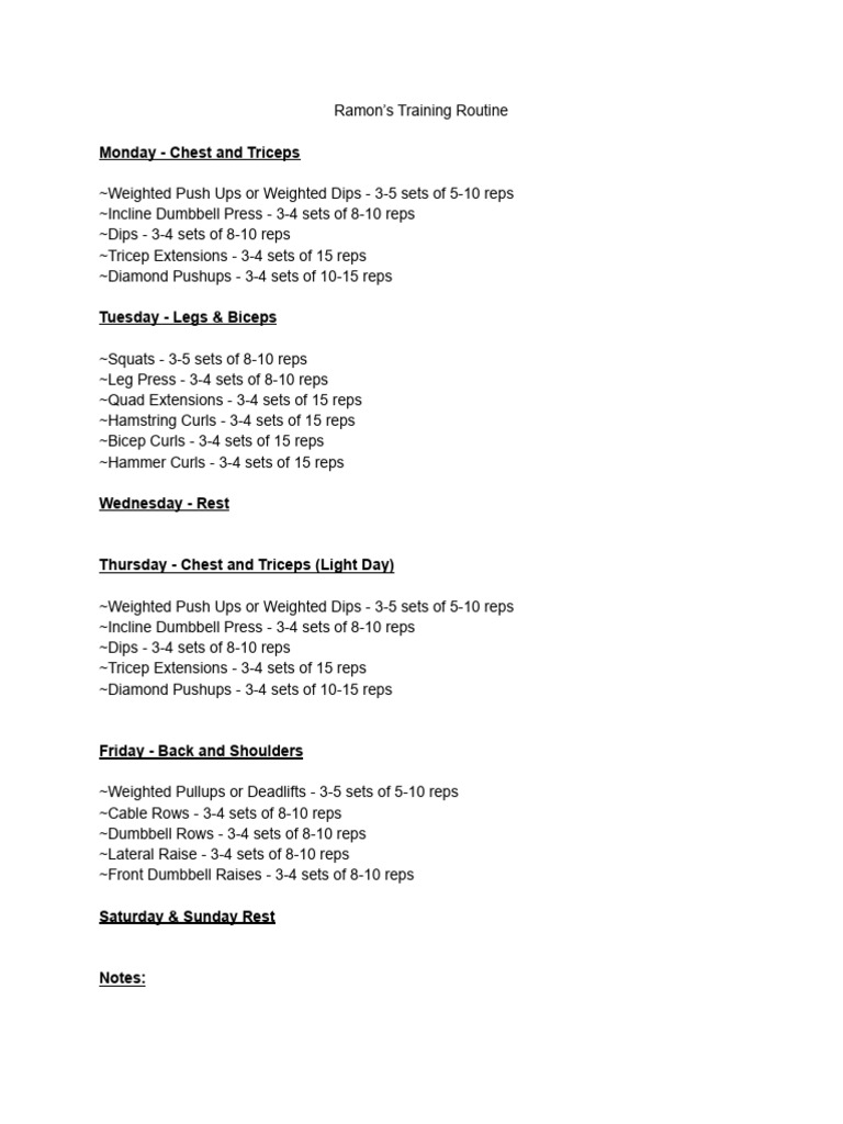 Ramon's Training Routine PDF